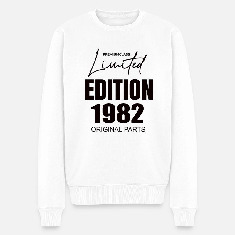 Limited Edition 1982 - Männer Premium Bio Pullover - Weiß