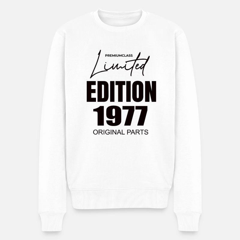 Limited Edition 1977 - Männer Premium Bio Pullover - Weiß