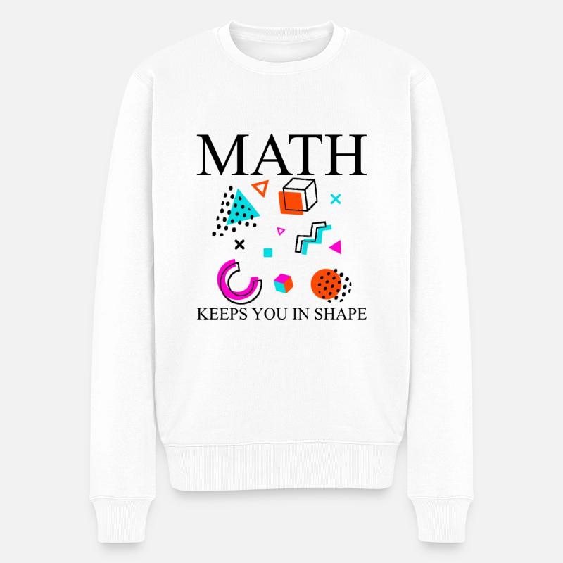 Math Keeps You In Shape - Männer Premium Bio Pullover - Weiß