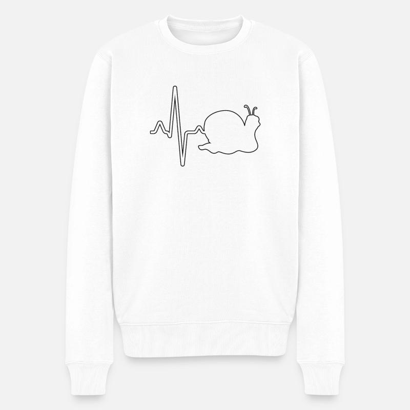 Battement de cœur d’escargot - Pull Premium bio Homme - blanc