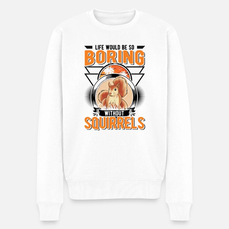 Cadeau Écureuil Écureuil Gris Écureuil - Pull Premium bio Homme - blanc