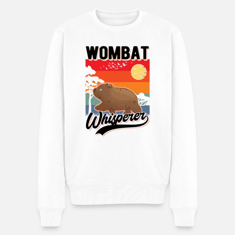 Wombat Flüsterer Wombat Whisperer - Pull Premium bio Homme - blanc