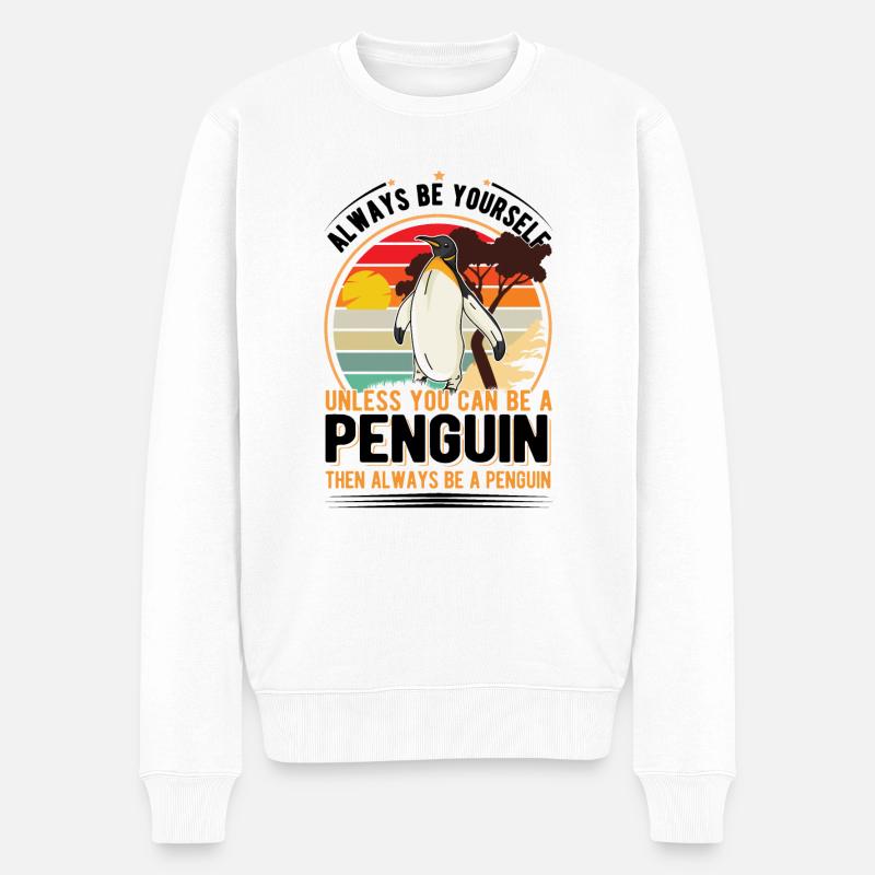 Pingouin Cadeau Pingouin - Pull Premium bio Homme - blanc