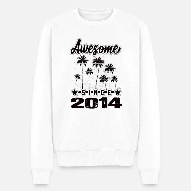 Awesome Since 2014 - Männer Premium Bio Pullover - Weiß