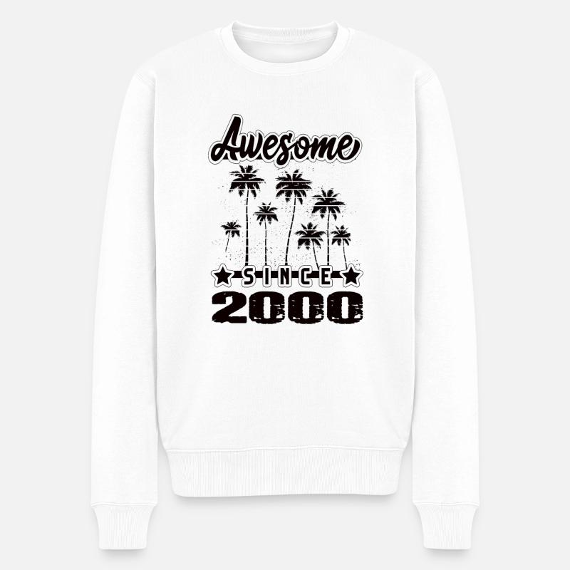 Awesome Since 2000 - Männer Premium Bio Pullover - Weiß