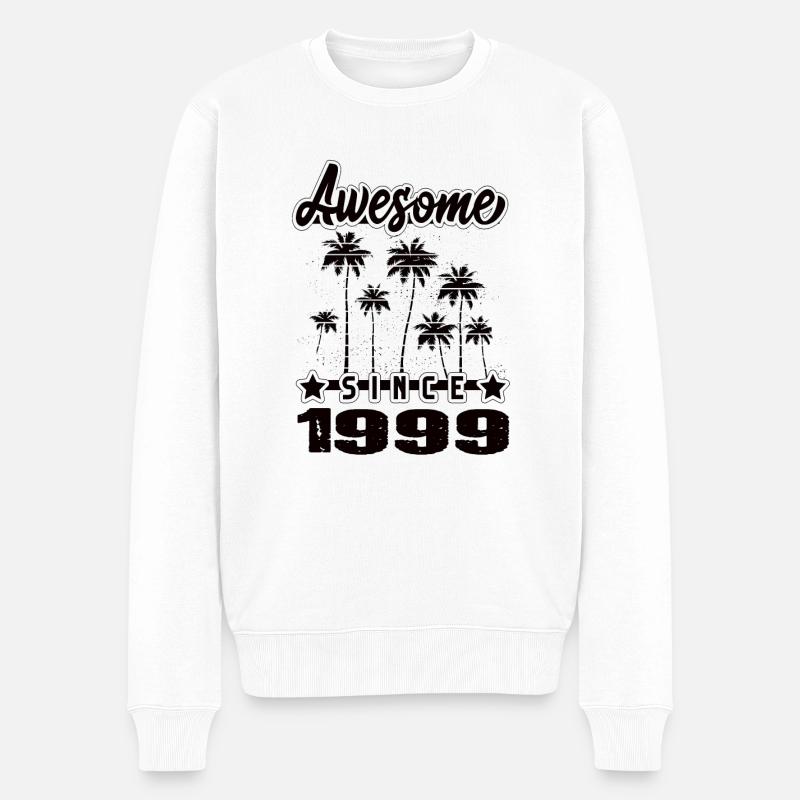 Awesome Since 1999 - Männer Premium Bio Pullover - Weiß