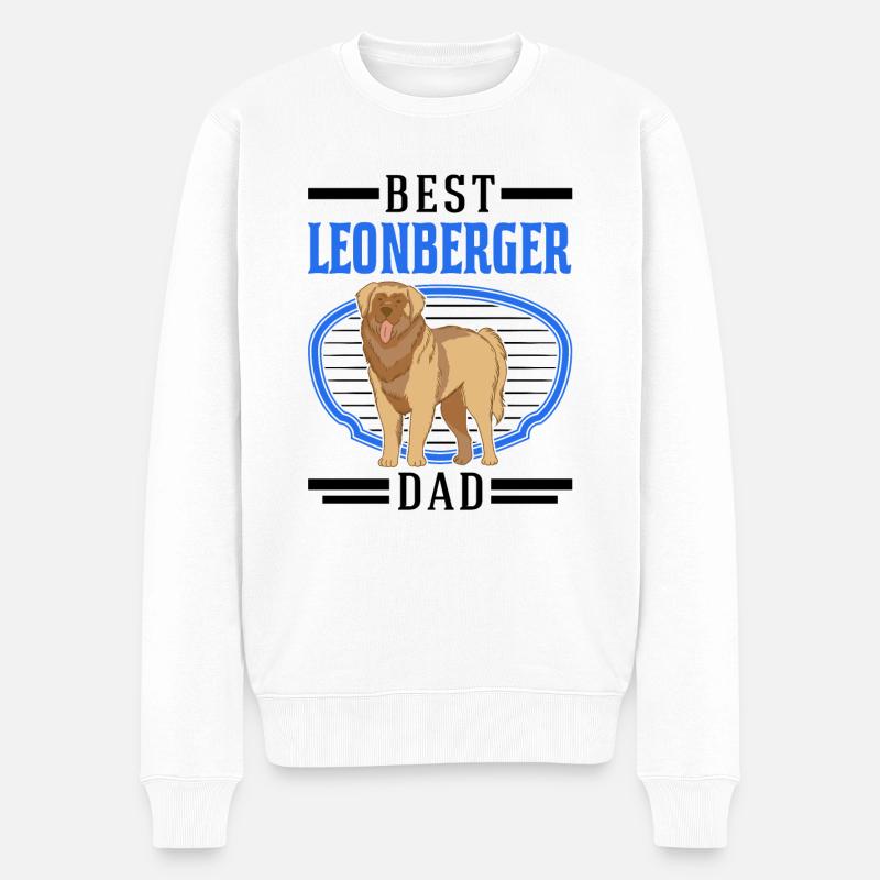 Best Leonberger Dad - Männer Premium Bio Pullover - Weiß