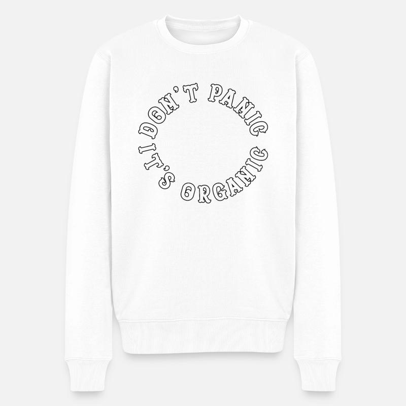 Dont Panic its Organic - Männer Premium Bio Pullover - Weiß