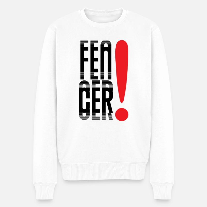 Fechten - Männer Premium Bio Pullover - Weiß