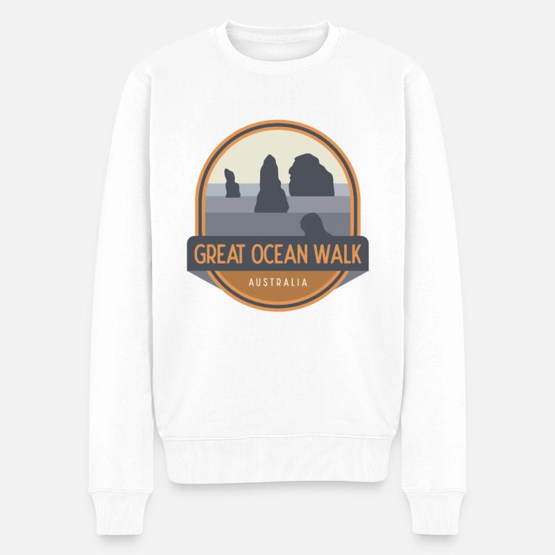 Great Ocean Walk - Australie - Pull Premium bio Homme - blanc