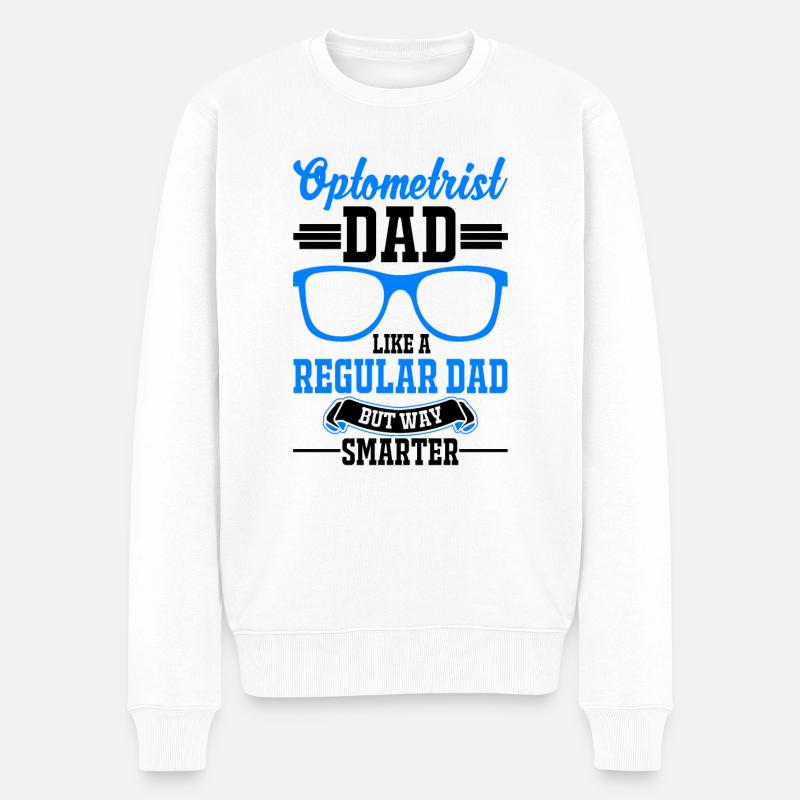 Opticien Papa Opticien Père - Pull Premium bio Homme - blanc