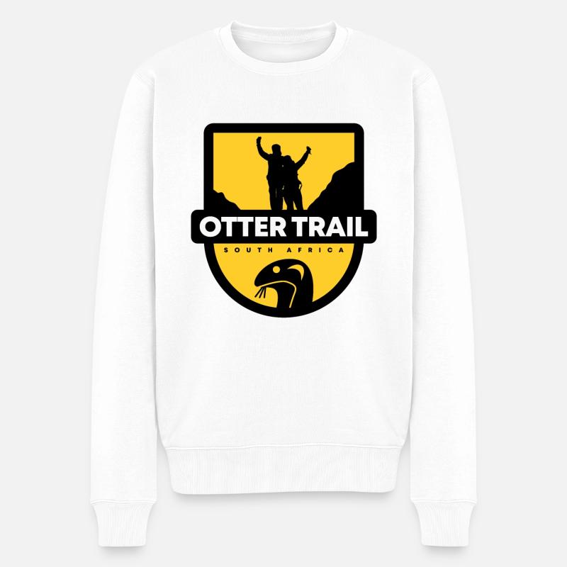 Otter Trail – Südafrika - Männer Premium Bio Pullover - Weiß
