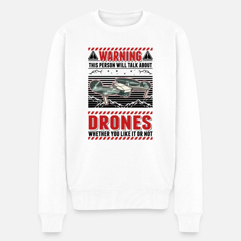 Drone Drone Pilote Quadcopter - Pull Premium bio Homme - blanc