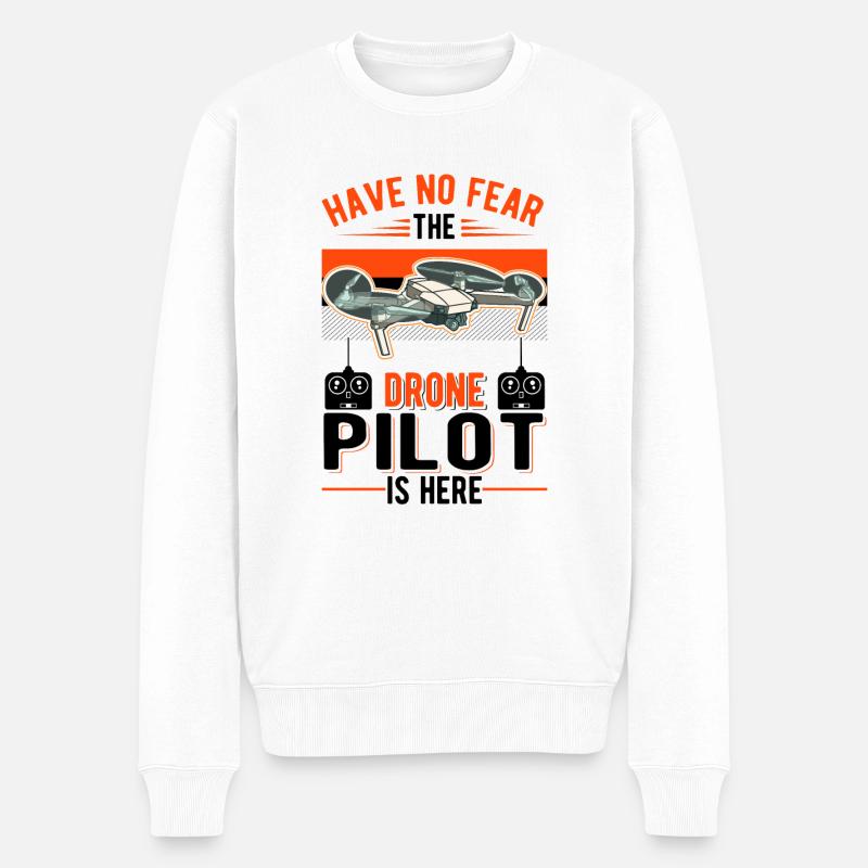 Drone Cadeau Drone Pilote Quadcopter - Pull Premium bio Homme - blanc