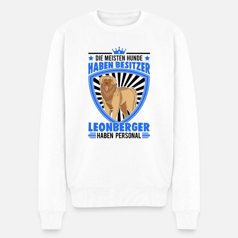 Leonberger Personal - Männer Premium Bio Pullover - Weiß