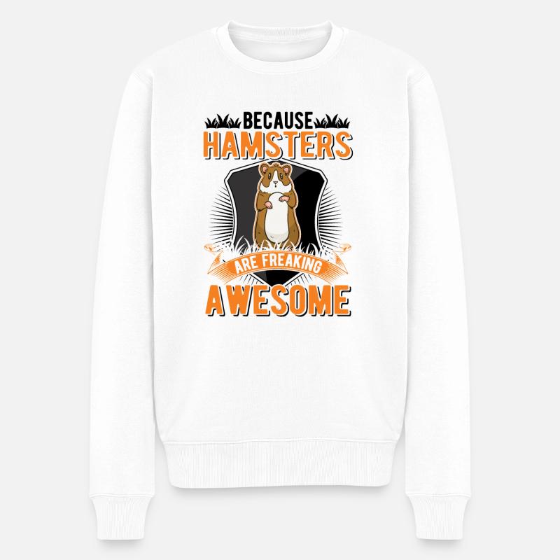 Hamster Geschenk Zwerghamster Goldhamster - Männer Premium Bio Pullover - Weiß
