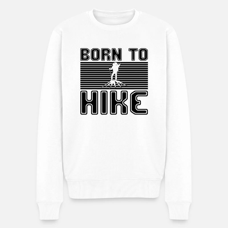 Wandern - Männer Premium Bio Pullover - Weiß