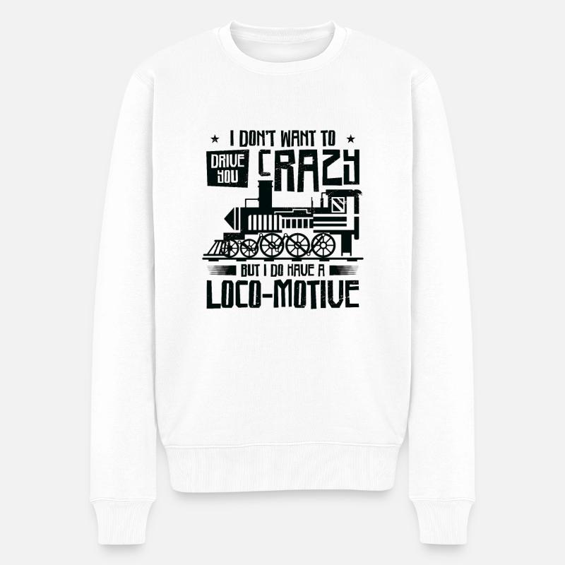 Triebfahrzeugführer Lokomotivführer - Männer Premium Bio Pullover - Weiß
