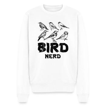 Bird Watching Nerd - Men's Premium Organic Jumper - white - Front - Thijin (182cm)