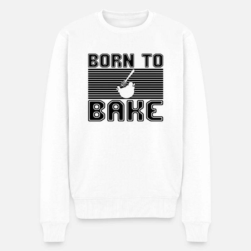 Backen - Männer Premium Bio Pullover - Weiß