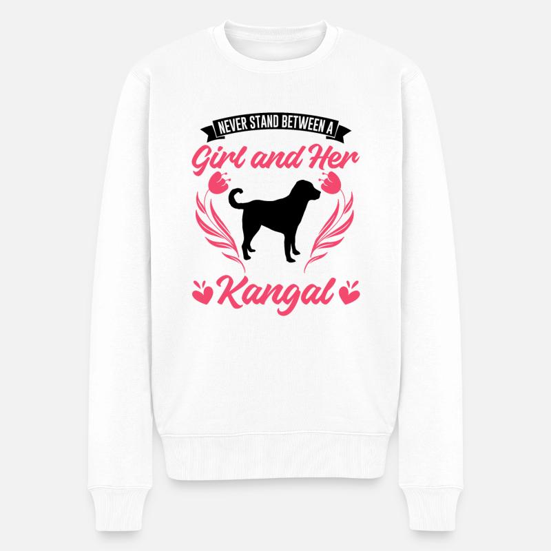 Kangal Mädchen Anatolischer Hirtenhund - Männer Premium Bio Pullover - Weiß