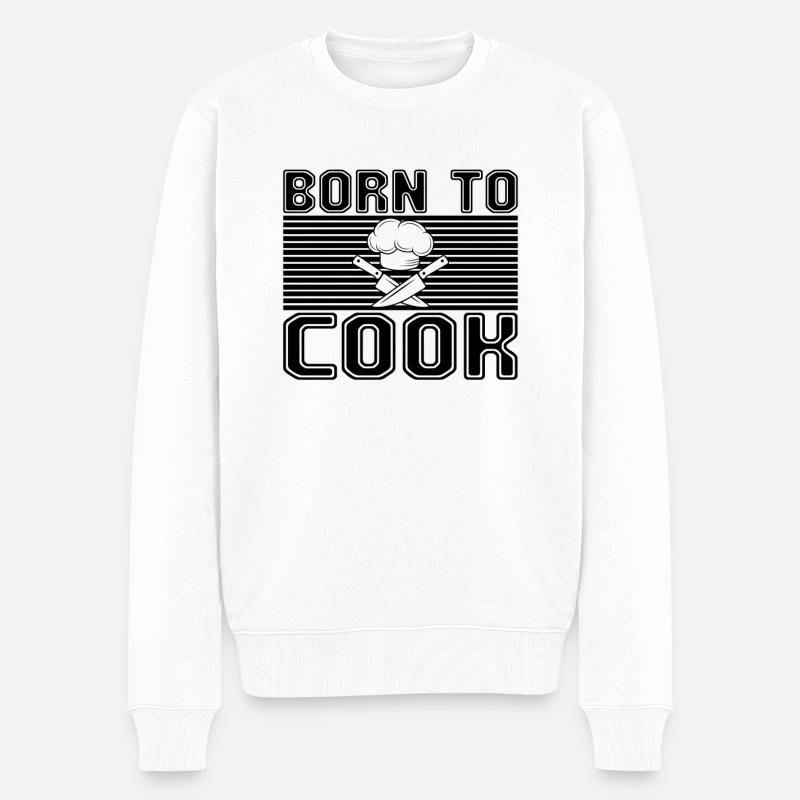 Kochen - Männer Premium Bio Pullover - Weiß