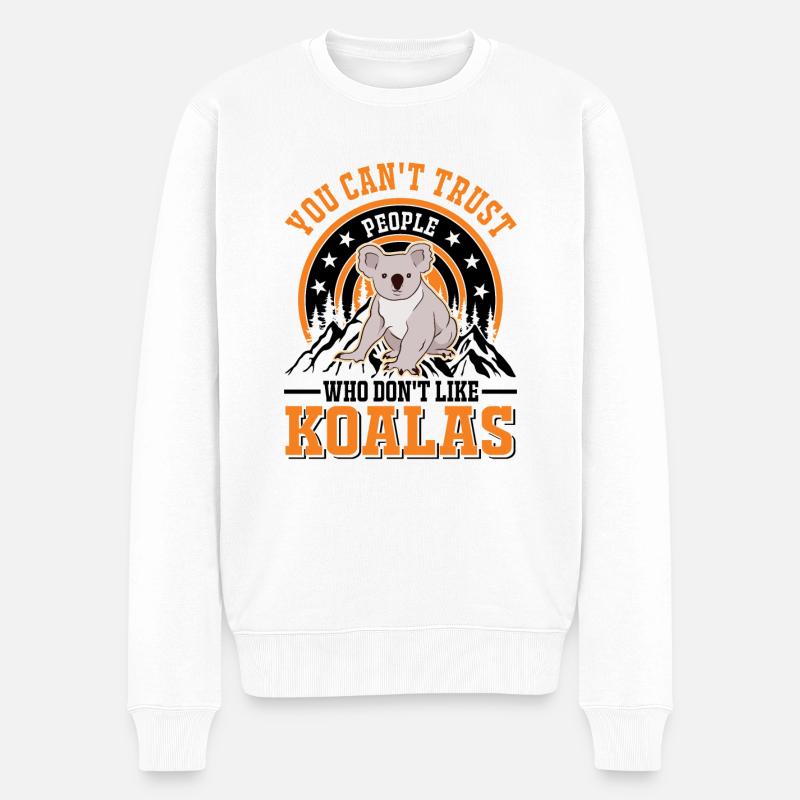 Koala Geschenk Koalabär - Männer Premium Bio Pullover - Weiß
