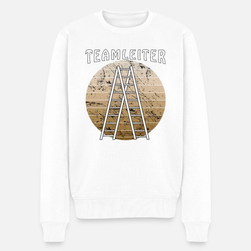 TEAMLEITER - Männer Premium Bio Pullover - Weiß