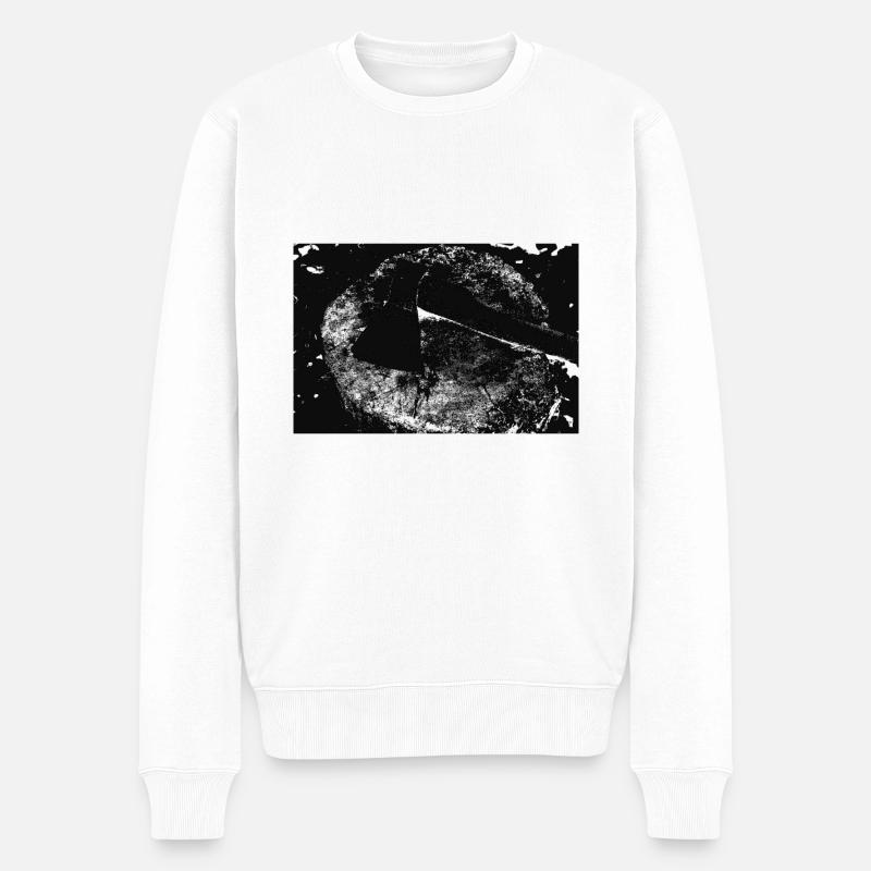 Lancer de hache - Pull Premium bio Homme - blanc