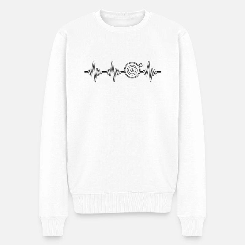 Dart Heartbeat - Pull Premium bio Homme - blanc