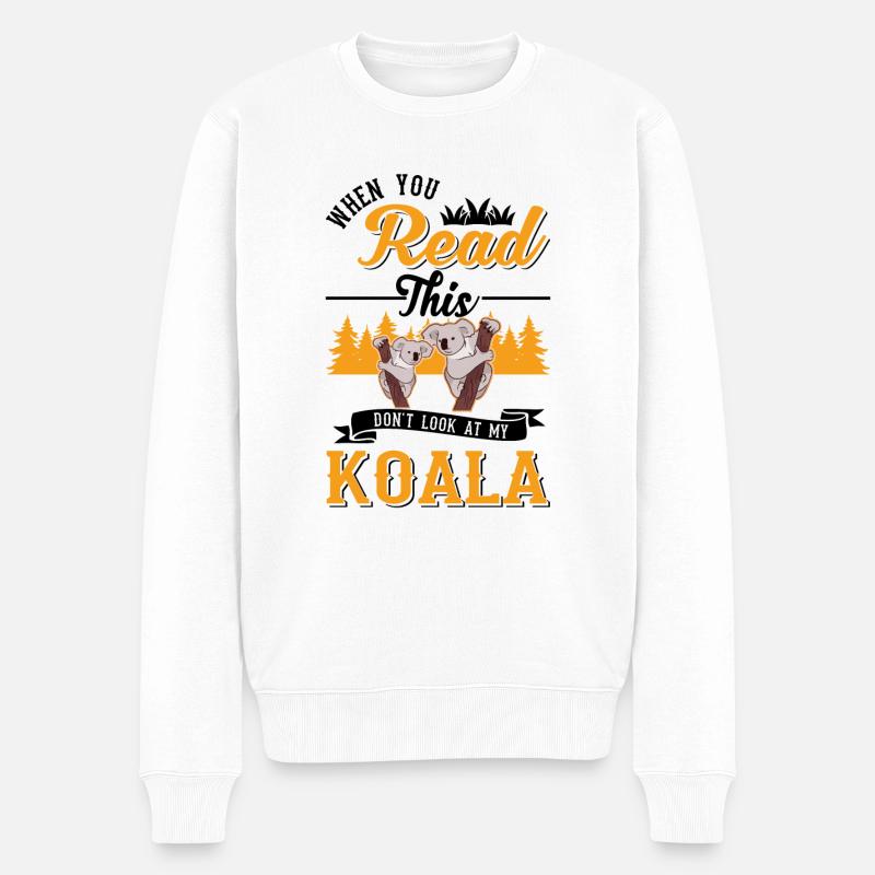 Koala Geschenk Koalabär - Männer Premium Bio Pullover - Weiß