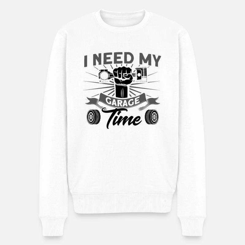 Kfz-Mechaniker Automechaniker Geschenk - Männer Premium Bio Pullover - Weiß