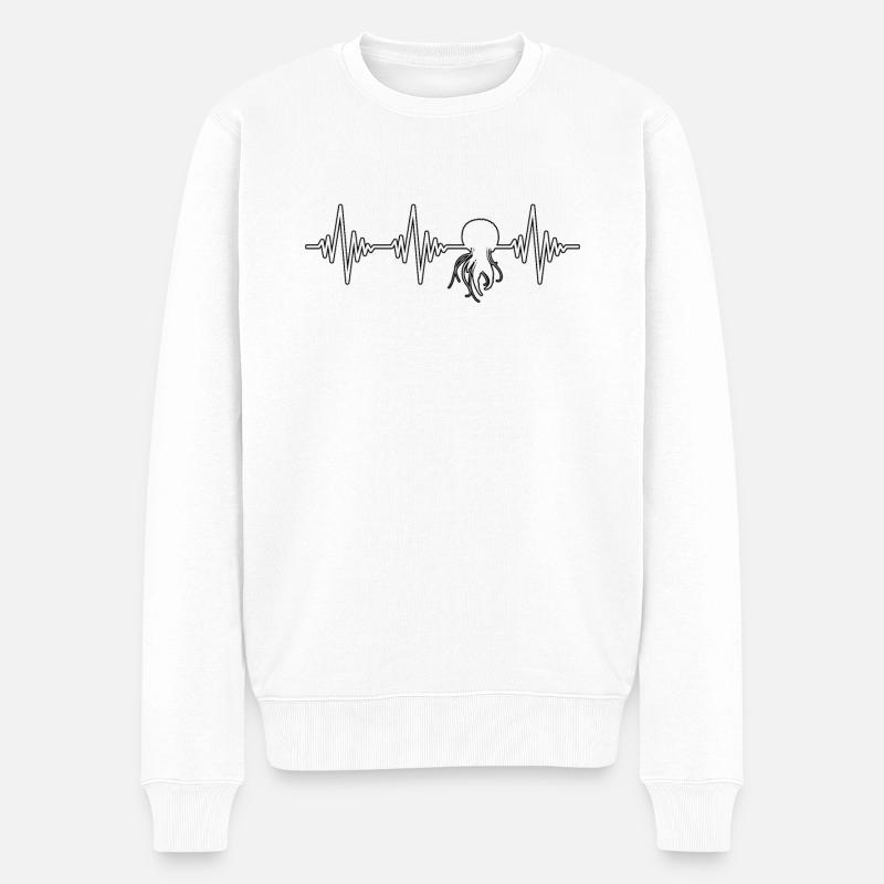 Battements de cœur de méduse - Pull Premium bio Homme - blanc