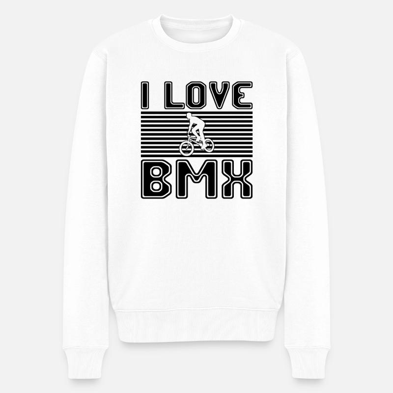 J’adore le bmx - Pull Premium bio Homme - blanc