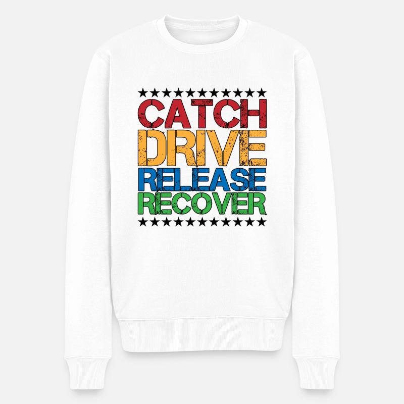 Catch Drive Release Récupérer 7 - Pull Premium bio Homme - blanc