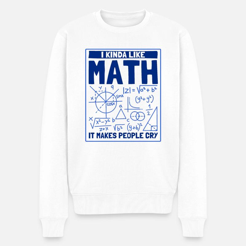 Mathe Mathematik Wissenschaft Mathe Geschenk - Männer Premium Bio Pullover - Weiß