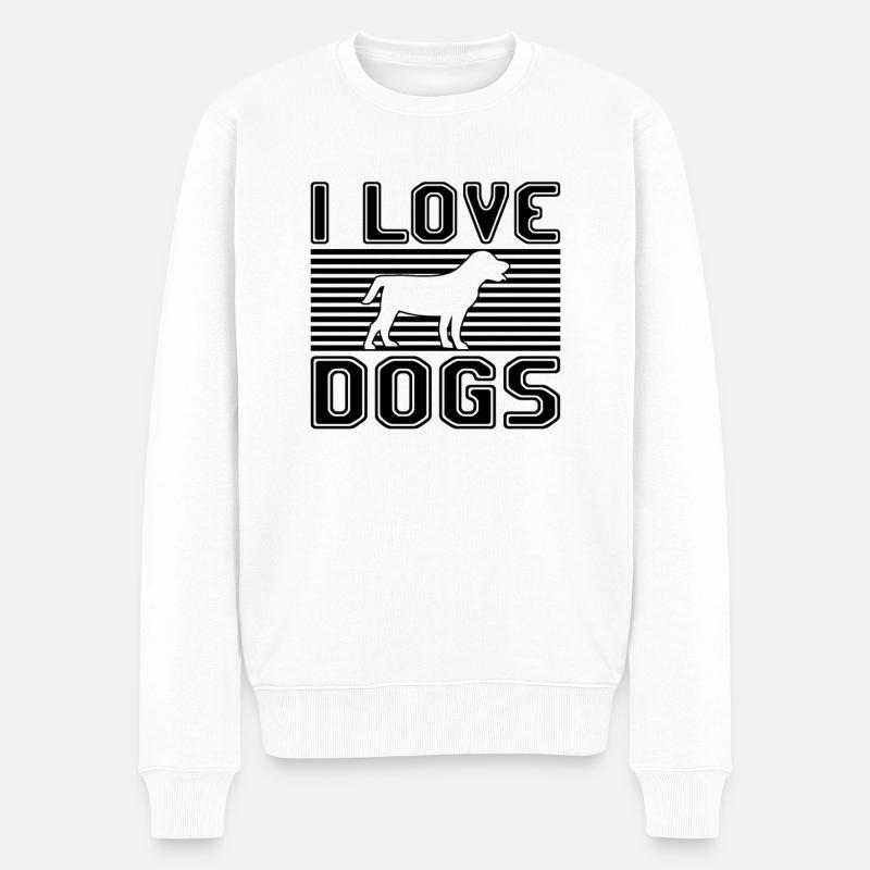 J’adore les chiens - Pull Premium bio Homme - blanc