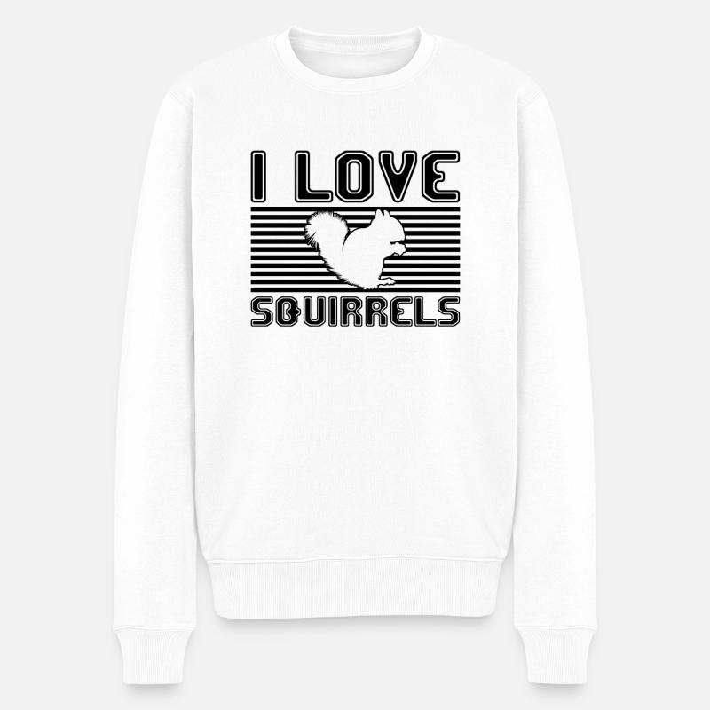 J’adore les écureuils - Pull Premium bio Homme - blanc