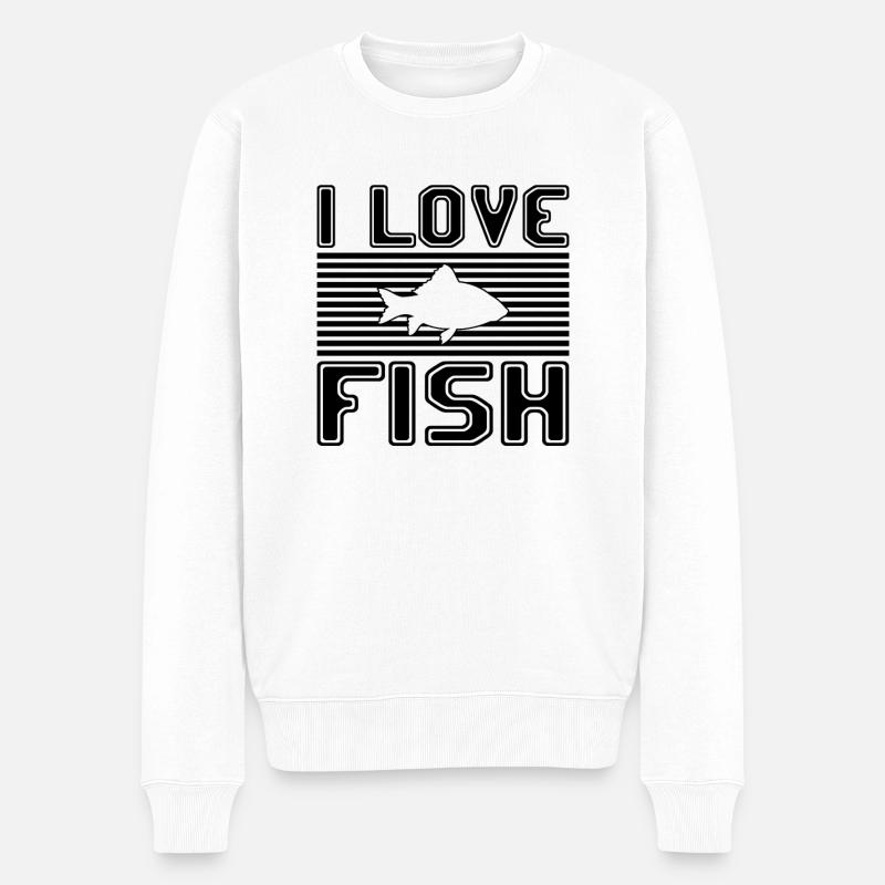 J’adore le poisson - Pull Premium bio Homme - blanc