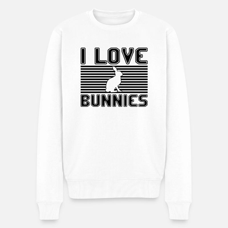 J’adore les lapins - Pull Premium bio Homme - blanc