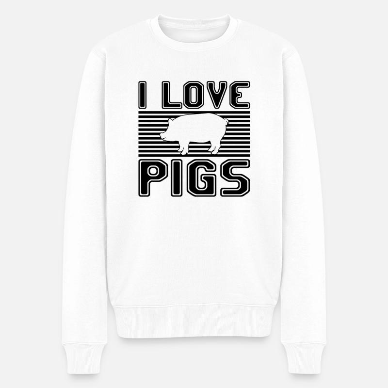 J’adore les cochons - Pull Premium bio Homme - blanc