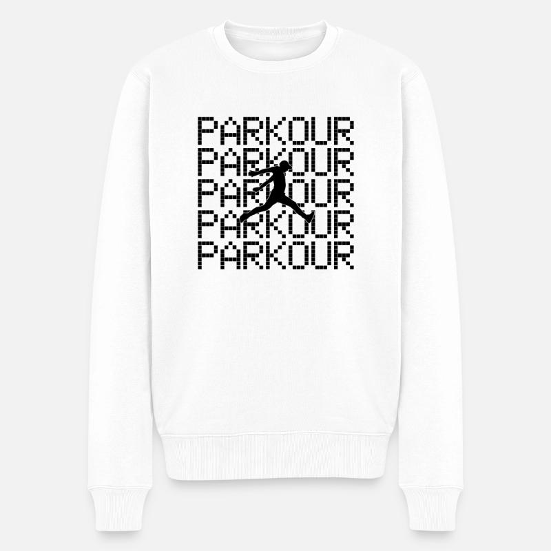 parkour - Pull Premium bio Homme - blanc