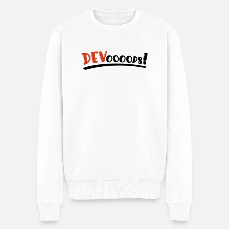 Sys-Admin Entwickler Devops-Ingenieur - Männer Premium Bio Pullover - Weiß