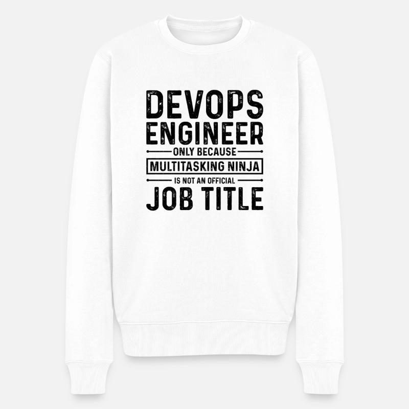 Sys-Admin Entwickler Devops-Ingenieur - Männer Premium Bio Pullover - Weiß