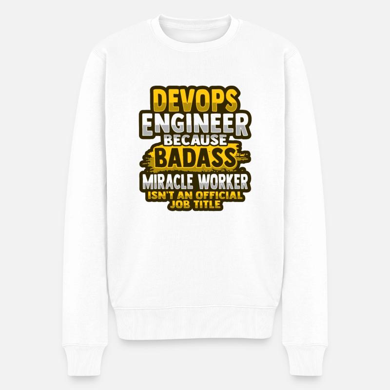 Développeur Devops Sys-Admin - Pull Premium bio Homme - blanc