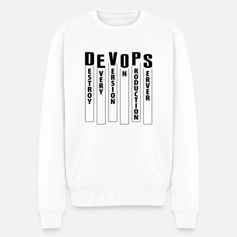 Devops Sys-Admin Developer - Men's Premium Organic Jumper - white