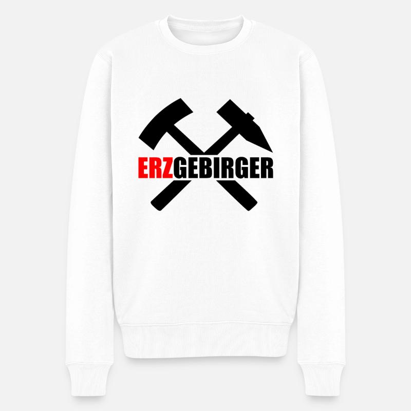 Erzgebirger Heimat Sachsen - Männer Premium Bio Pullover - Weiß