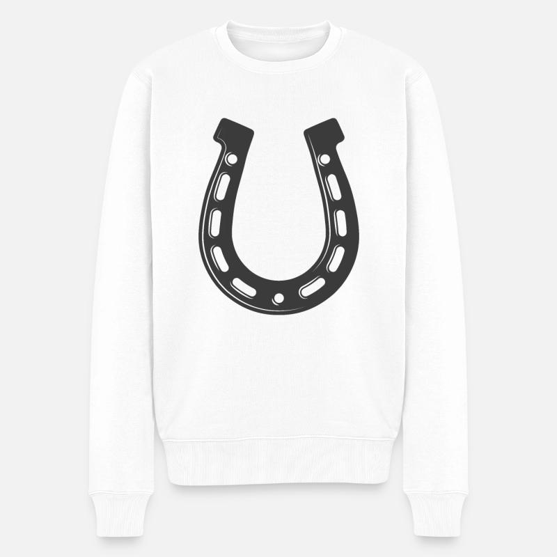 Fer à cheval - Pull Premium bio Homme - blanc