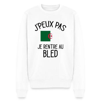 J'Peux Pas Algérie Humour Idée Cadeau Algérien - Pull Premium bio Homme - blanc - Devant - Thijin (182cm)