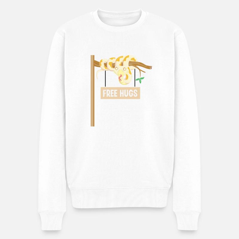 Königspython Design für Schlangen Liebhaber - Männer Premium Bio Pullover - Weiß